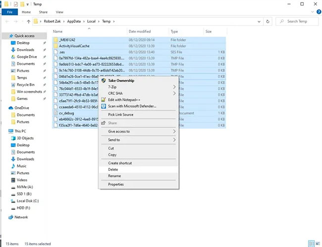 Cách dọn dẹp và khôi phục không gian trên ổ C Windows 10