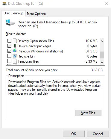 Cách dọn dẹp và khôi phục không gian trên ổ C Windows 10
