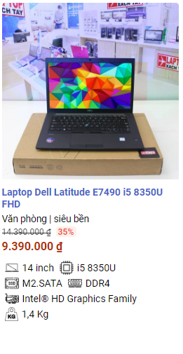 Top 5 laptop Dell Latitude cho Học sinh sinh viên dưới 15 triệu tháng 8 2024