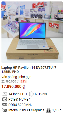 Top 5 laptop HP văn phòng cao cấp giá từ 15 triệu đến 25 triệu tháng 8 2024