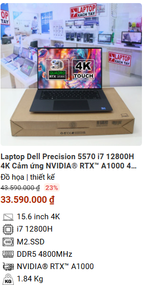 Top 5 Laptop Dell Precision đáng mua nhất tháng 9 2025 tại Laptopxachtayshop